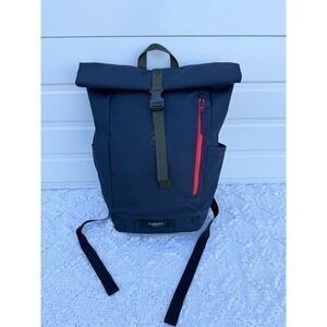 Timbuk2 Roll Top Backpack Navy Red Zip Laptop Travel Commuter Bag